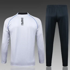 2025 2026 napoli half zipper training suit set light gray inkjet 2