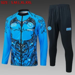 2025 2026 napoli long zip jacket training suit jersey set blue 1
