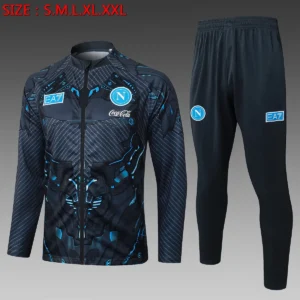 2025 2026 napoli long zip jacket training suit jersey set dark gray inkjet 1