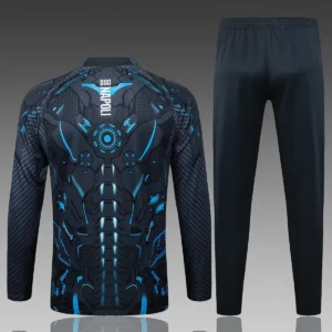 2025 2026 napoli long zip jacket training suit jersey set dark gray inkjet 2