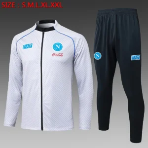 2025 2026 napoli long zip jacket training suit jersey set light gray inkjet 1
