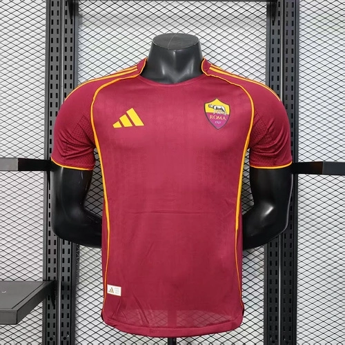 2025 2026 player a s roma home soccer jersey 1
