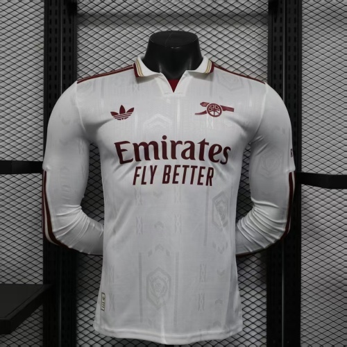 2025 2026 player long sleeve arsenal second away football shirt 1