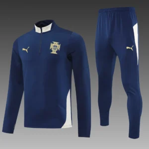 2025 2026 portugal half pull training suit blue football shirt set 1