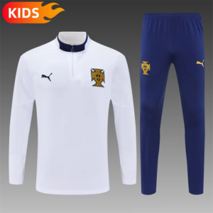 2025 2026 portugal half pull training wear black football shirt kids size 1