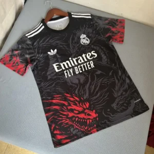 2025 2026 real madrid dragon edition black soccer jersey 1