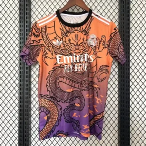 2025 2026 real madrid dragon edition orange soccer jersey 2
