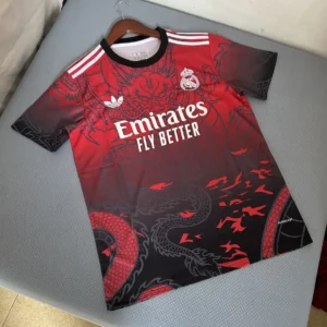 2025 2026 real madrid dragon edition red soccer jersey 1