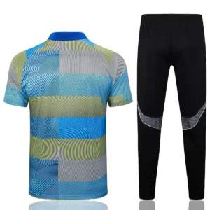 2025 2026 real madrid polo half zipper training suit jersey blue green 2
