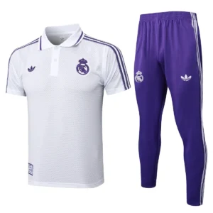 2025 2026 real madrid polo half zipper training suit jersey white 1