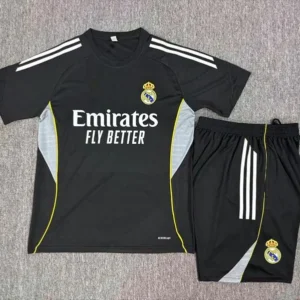 2025 2026 real madrid short sleeve training suit black 1
