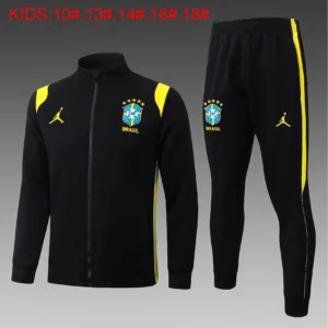 2026/2027 Kids Kit Brazil Long zipper Jacket Set