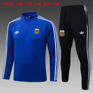 2026/2027 Kids Kit Argentina Half-Pull Training Suit Football Shirt