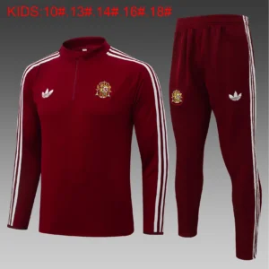 2026/2027 Kids Kit Spain Half-Pull Training Suit Football Shirt