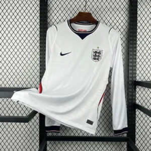 England 2026/2027 Fan Long Sleeve Home Football Shirt 1:1 Thai Quality